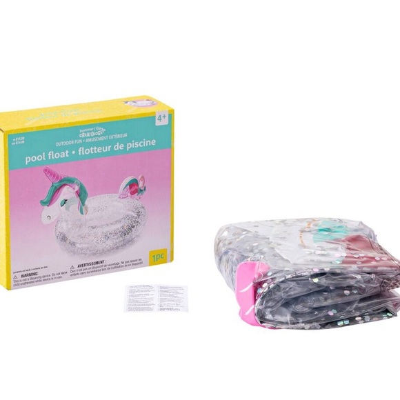 Creatology Unicorn Pool Float | Inflatable Swim Ring for Kids 53.5” - Picture 3 of 4